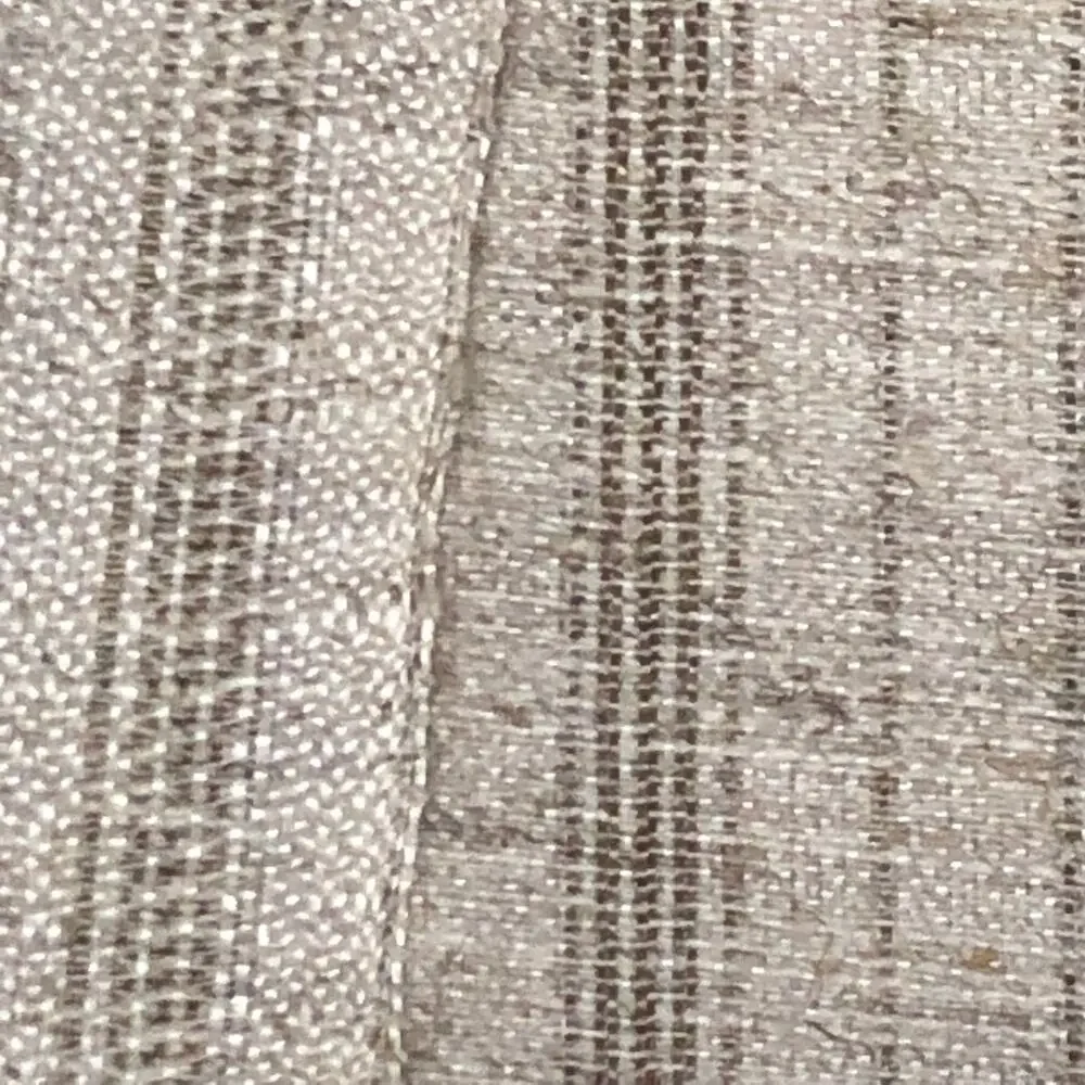 Cream With Gold Metallic Stripes Fabric Material 107